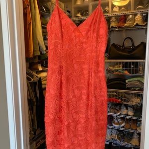 Orange lace dress